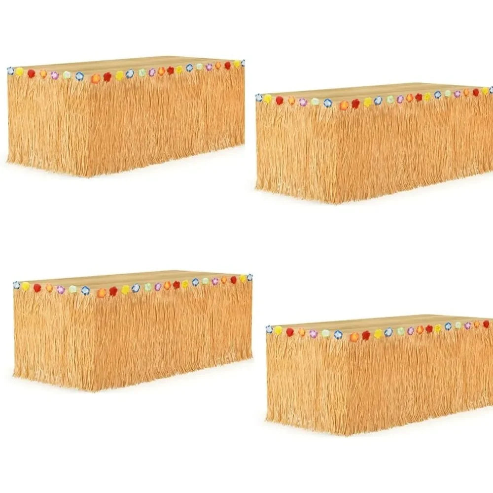 Hawaiian Luau Grass Table Skirt