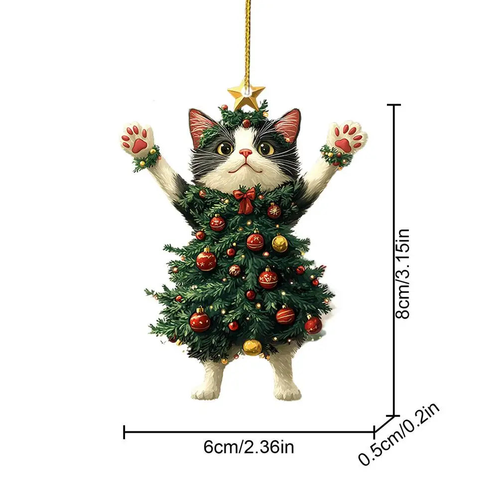 Cute Cat Christmas Tree Ornament