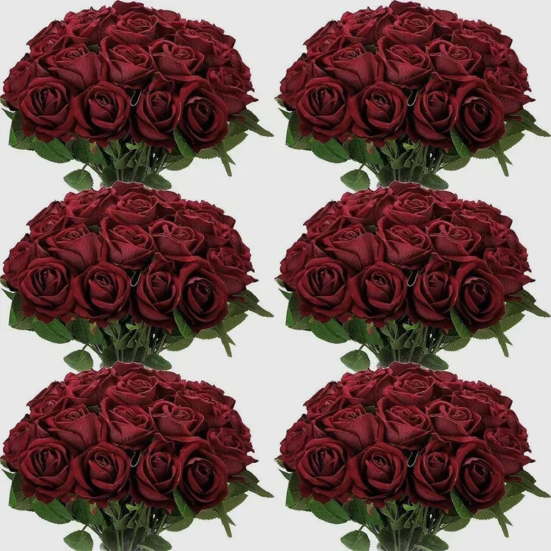 Velvet Artificial Rose Bouquet
