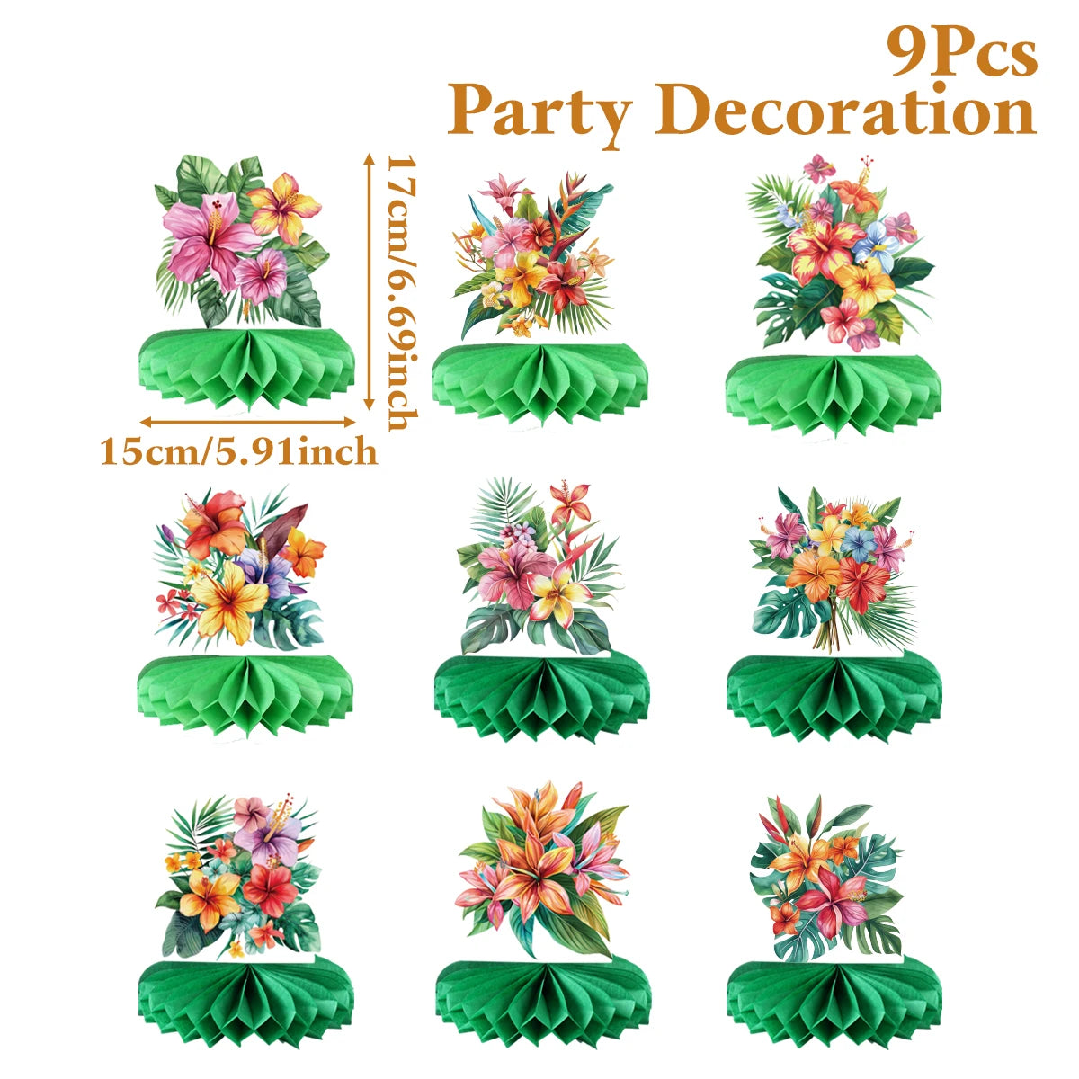 Hawaiian Luau Garland Party Tablecloth