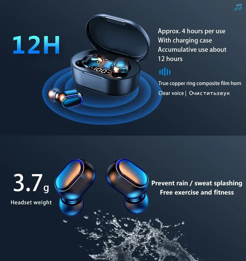 E7s TWS Noise-Canceling Earphones