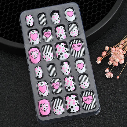 24Pcs Cute Bow Press-On Nails