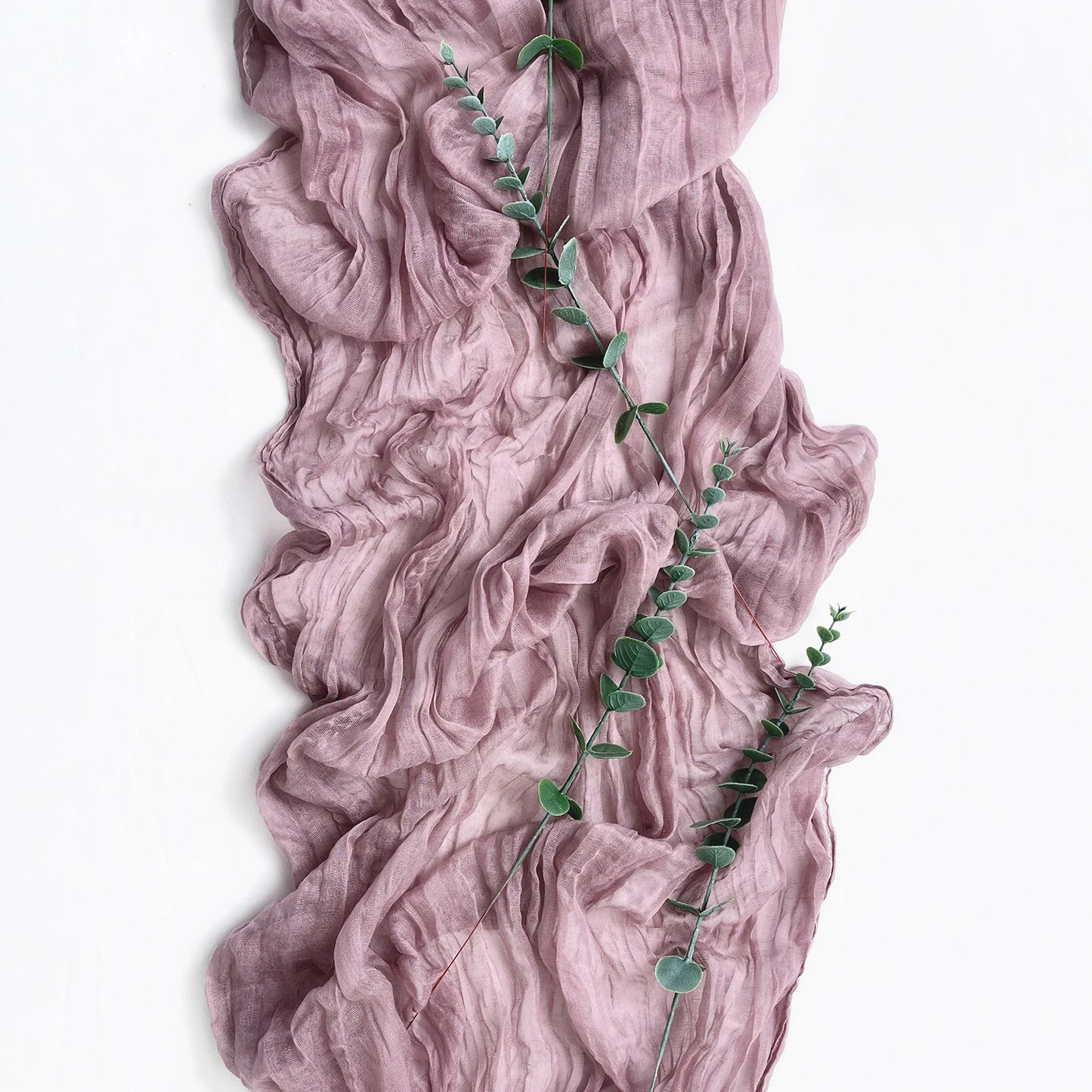 Sage Semi-Sheer Gauze Runner