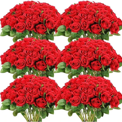 Velvet Artificial Rose Bouquet