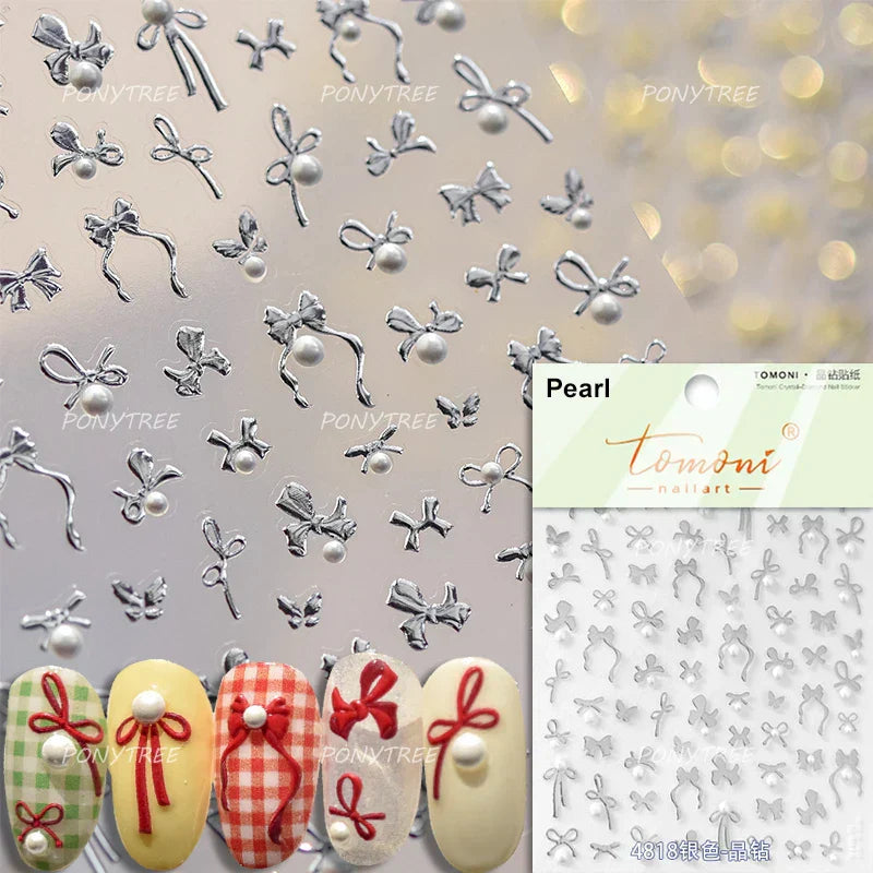 Bowknot 3D Nail Art Stickers