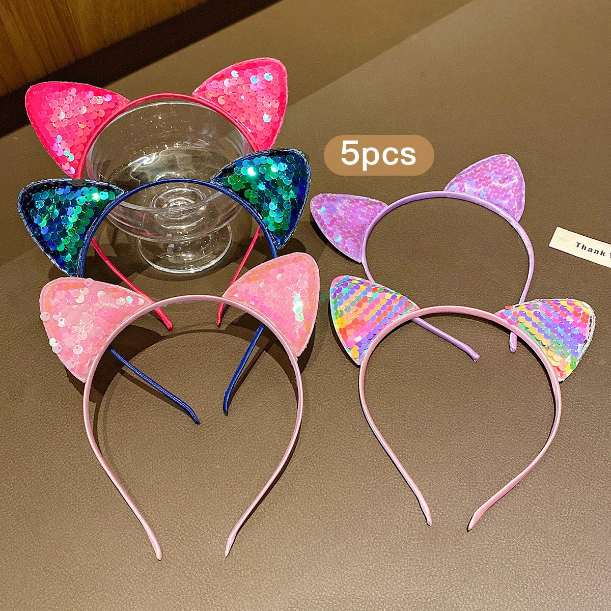 Cute Cat Ear Sequin Headband