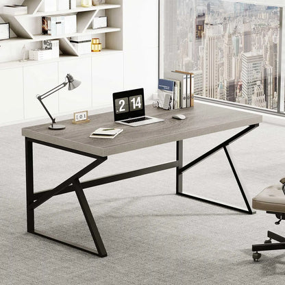 CHENGWEI Rustic Industrial Home Office Desk
