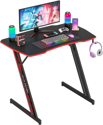 ZUIYU 47-Inch Z-Shaped Gaming Desk