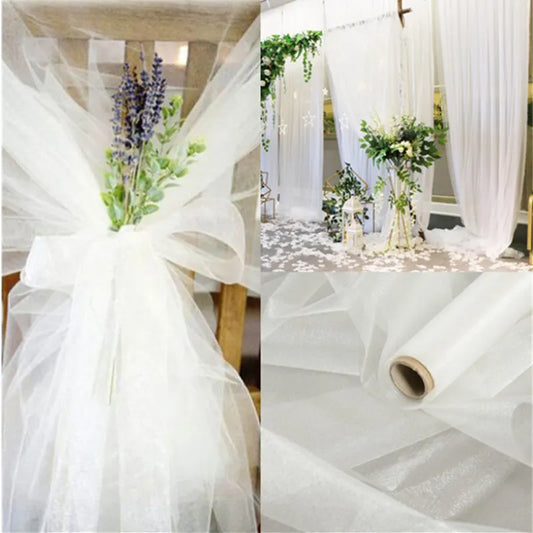 Sheer Crystal Organza Tulle Roll