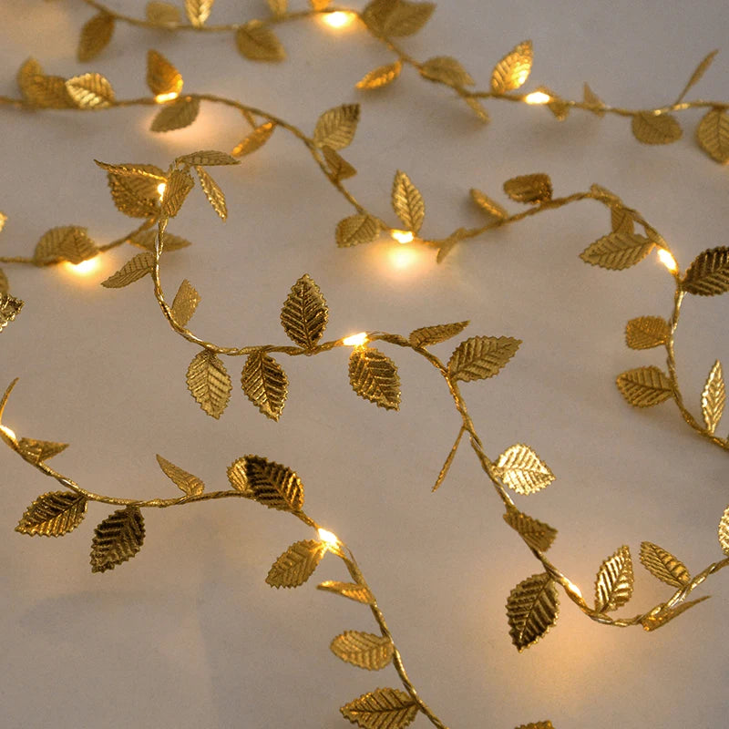 Golden Leaves LED Fairy Lights