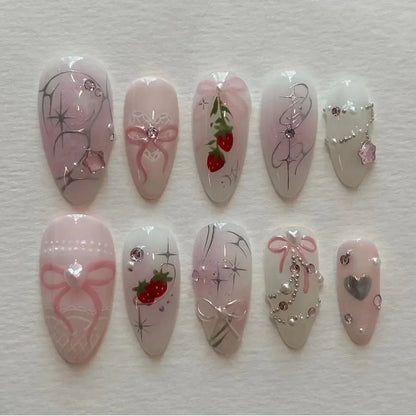 24Pcs Sweet Press-On Nail Set