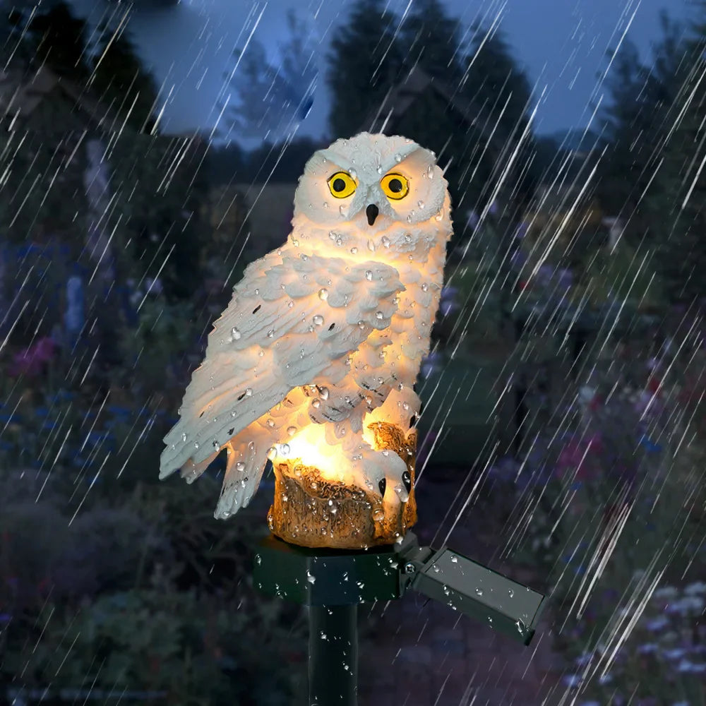 Solar Owl Garden Light Lamp