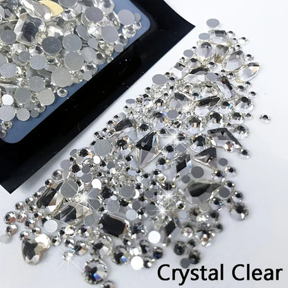 Y2K Glass Rhinestone Nail Set