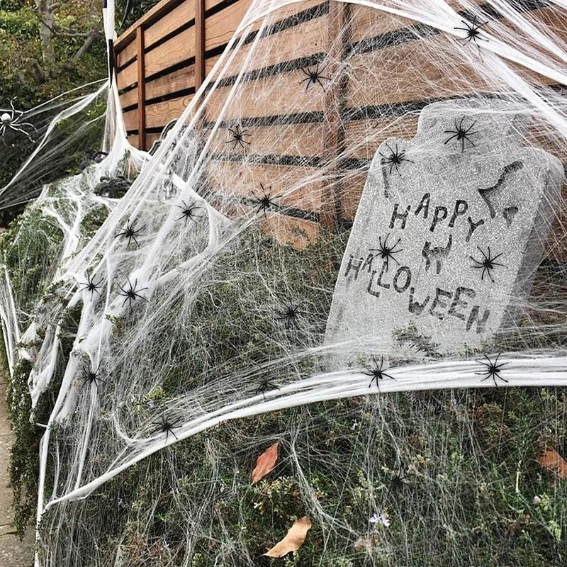 Halloween Stretchy Spider Web Decor
