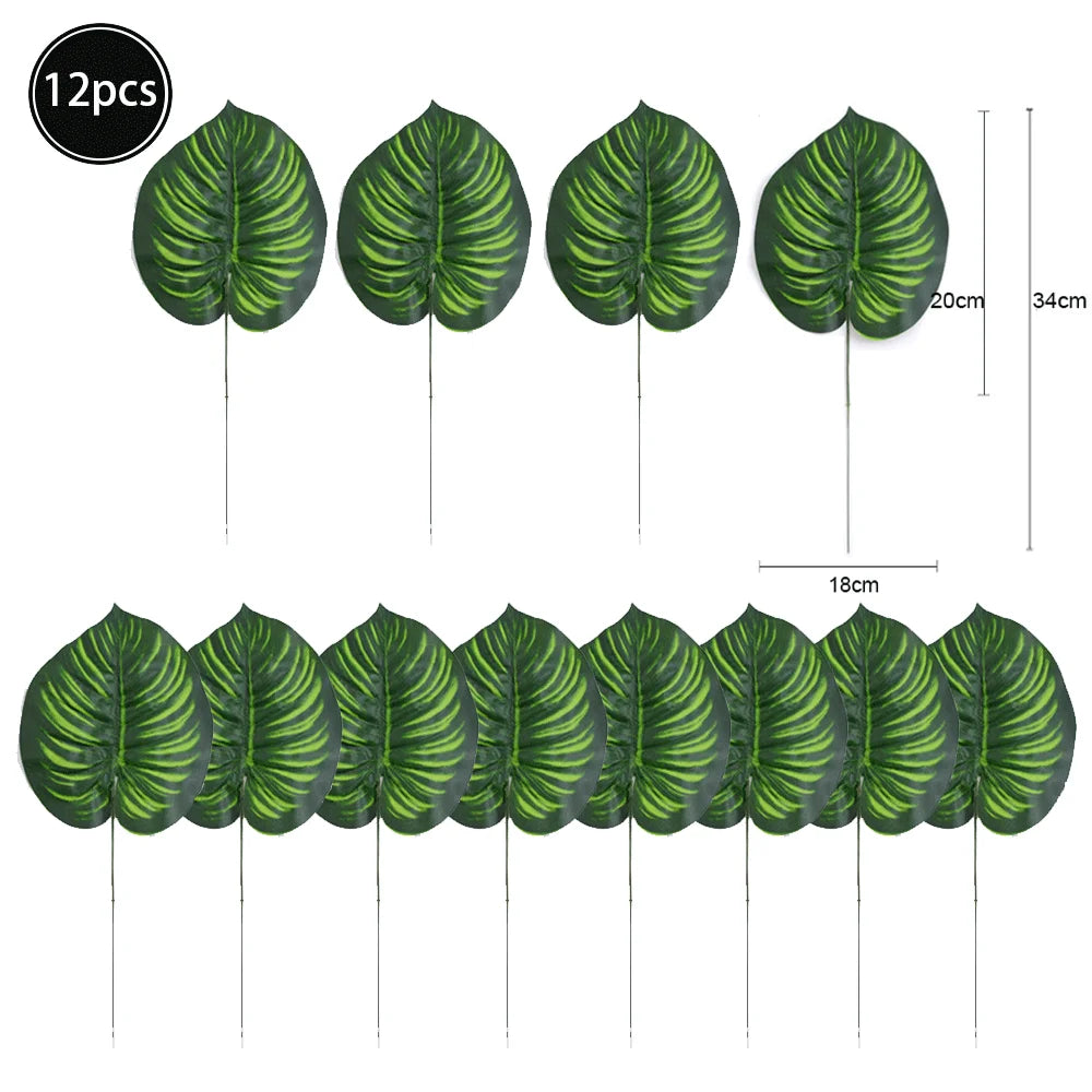 Artificial Tropical Palm Monstera Leaves