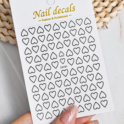3D Metal Flame Nail Stickers