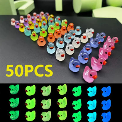 Glowing Mini Resin Duck Set