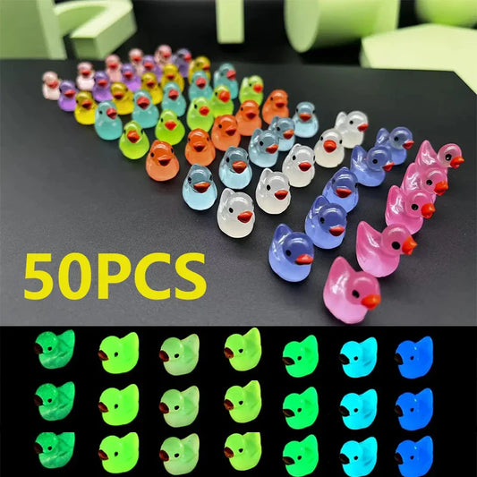 Glowing Mini Resin Duck Set