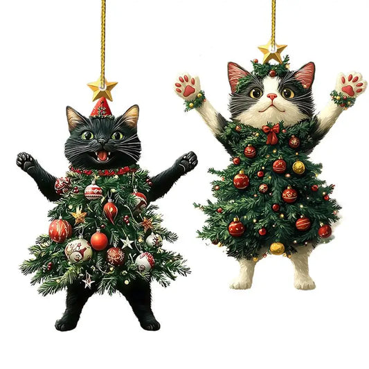 Cute Cat Christmas Tree Ornament