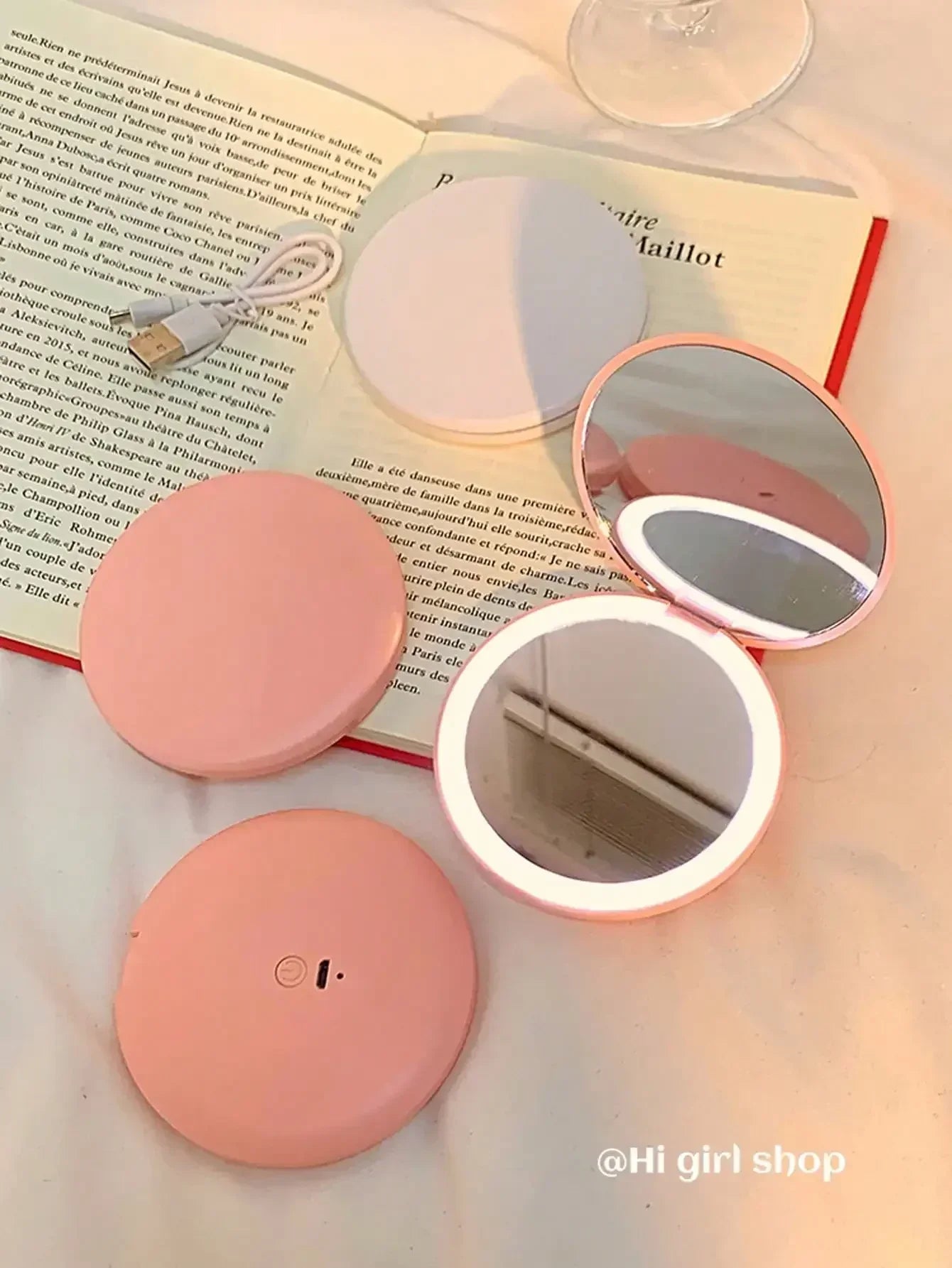 LED Foldable Pocket Makeup Mirror