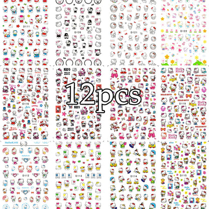 12Sheet Cartoon Stitch Nail Stickers