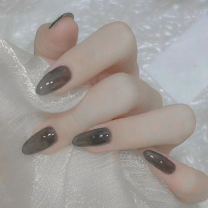 24Pcs Nude French Press-On Nails