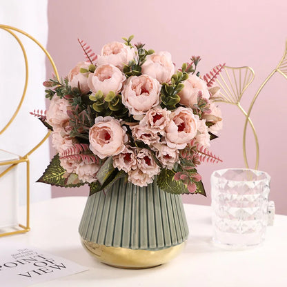 NANDI Artificial Rose Bouquet 9 Heads