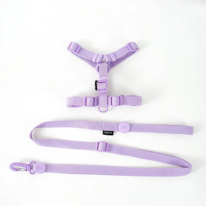 Macaron Dog Harness Leash Set