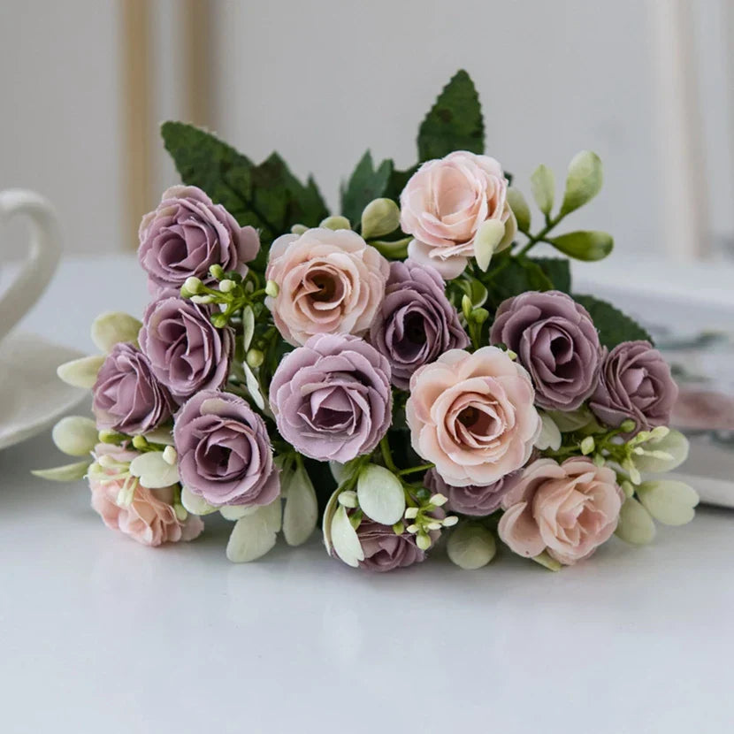 Silk Rose Bouquet Decor