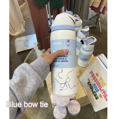Owala FreeSip Blue Bow Tie Bottle