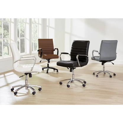FEICHENG Winsley Mid-Back Leather Chair