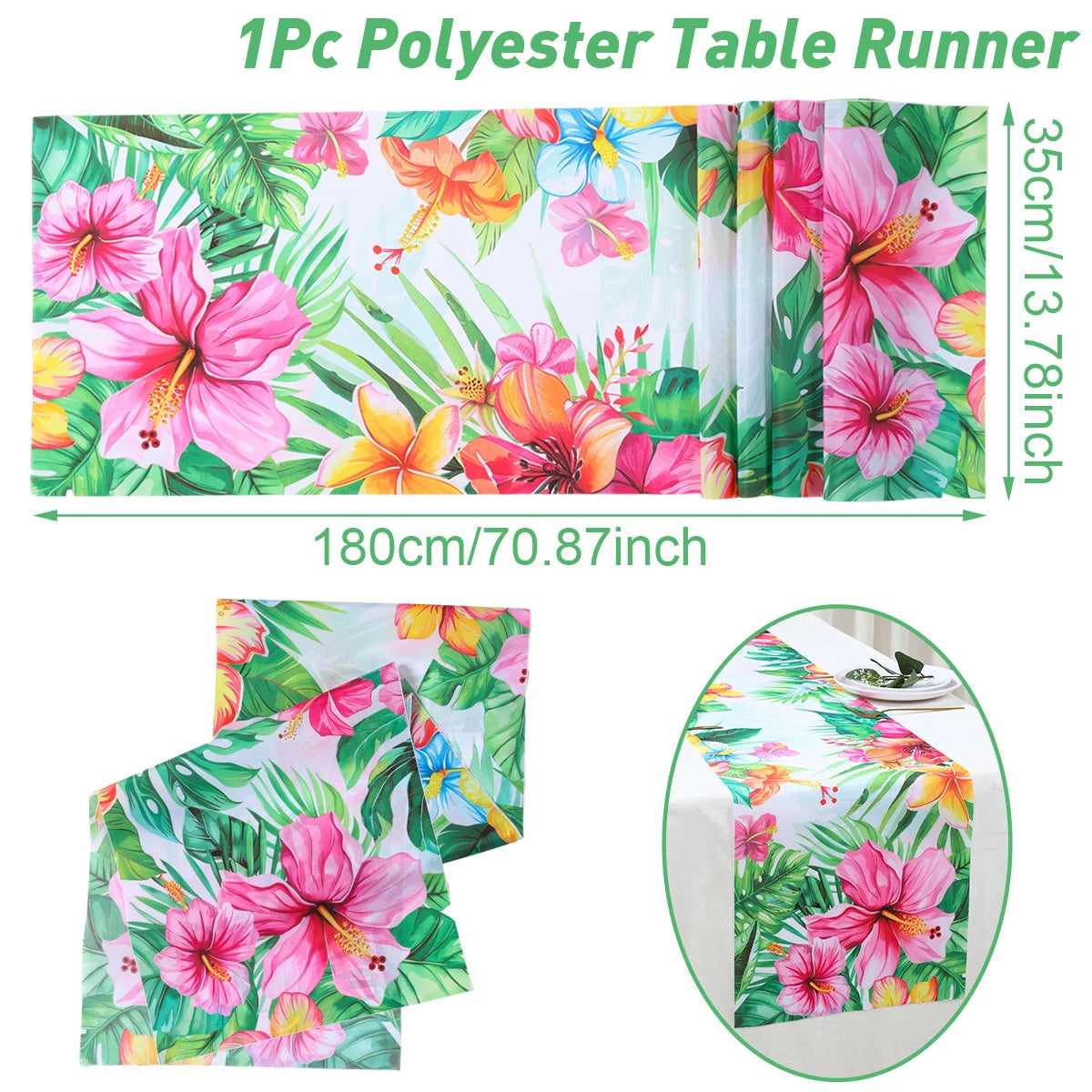 Hawaiian Luau Garland Party Tablecloth