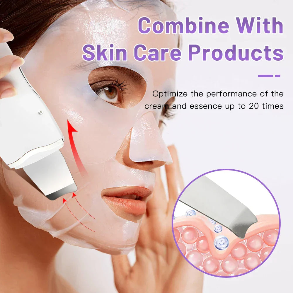 Ultrasonic Facial Skin Scrubber Tool