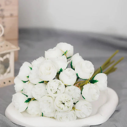 Tenvity Pink Rose Peony Bouquet