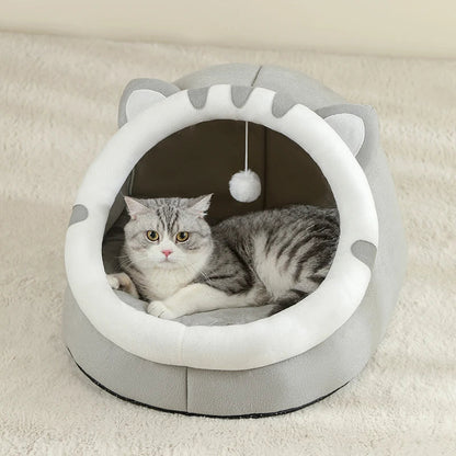 Warm Cozy Cat Cave Bed