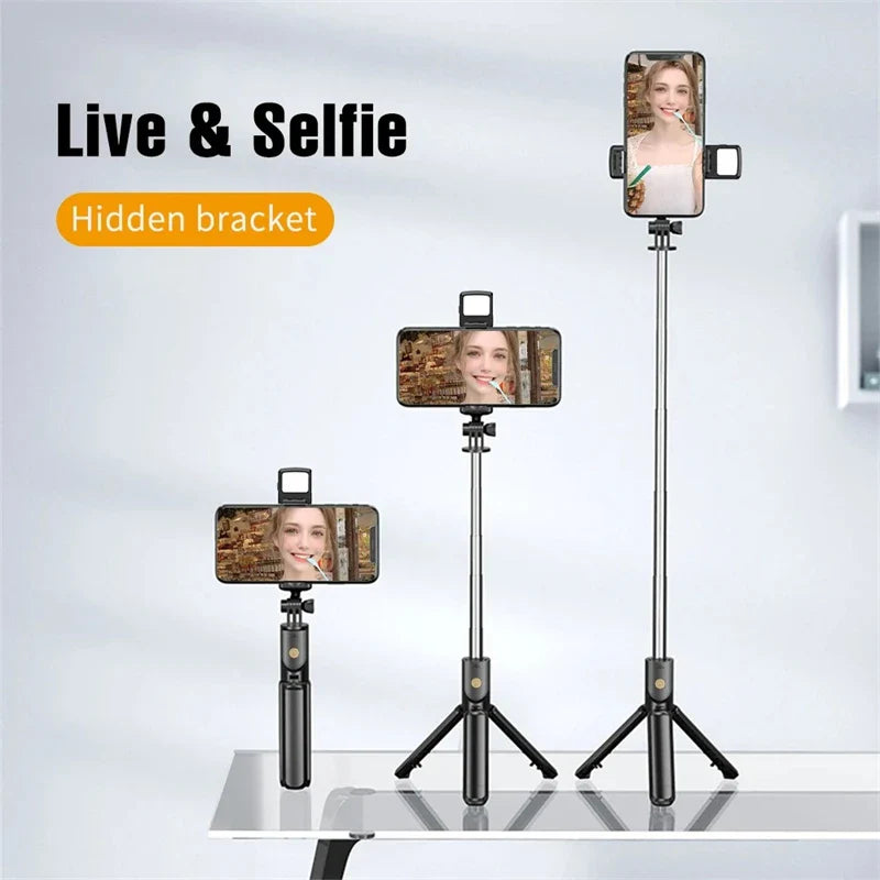 Wireless Selfie Stick Tripod with Light