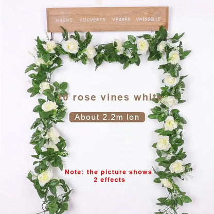 White Artificial Flower Garland
