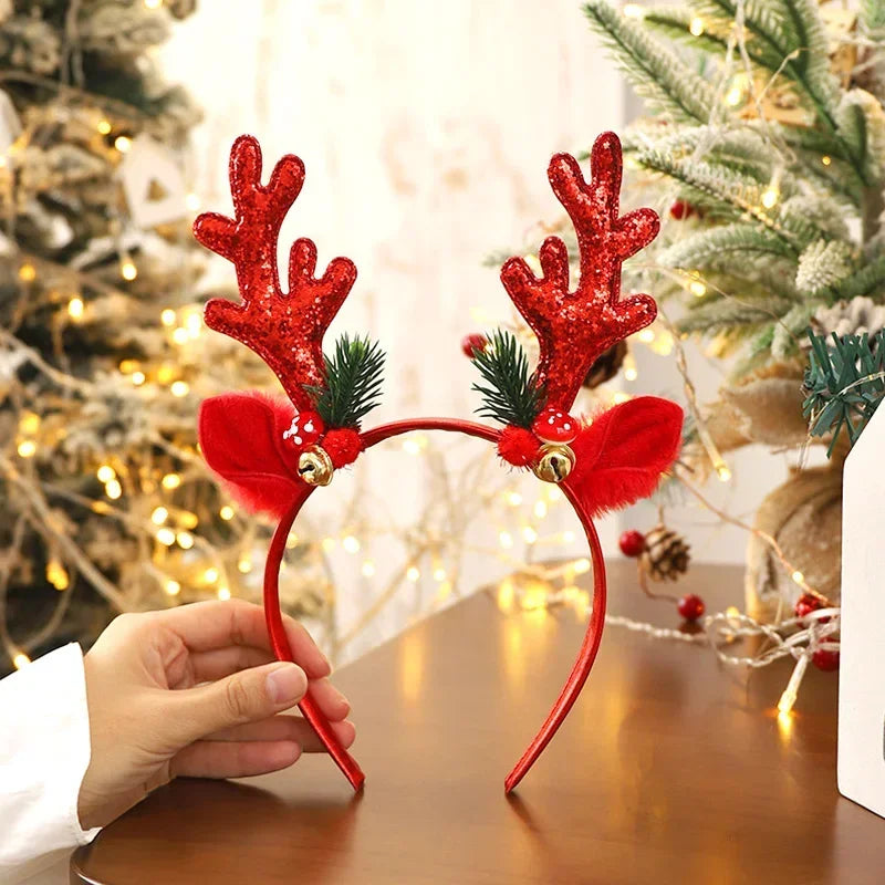 Glitter Reindeer Antler Christmas Headband