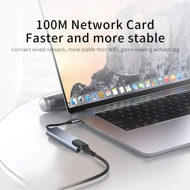 USB Type-C 8-in-1 Hub Adapter