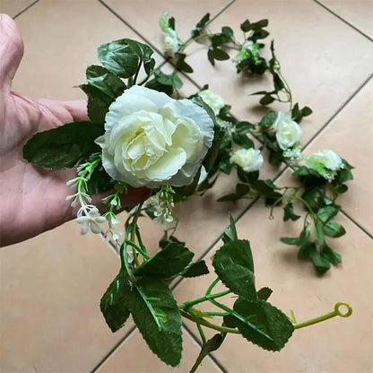 White Artificial Flower Garland