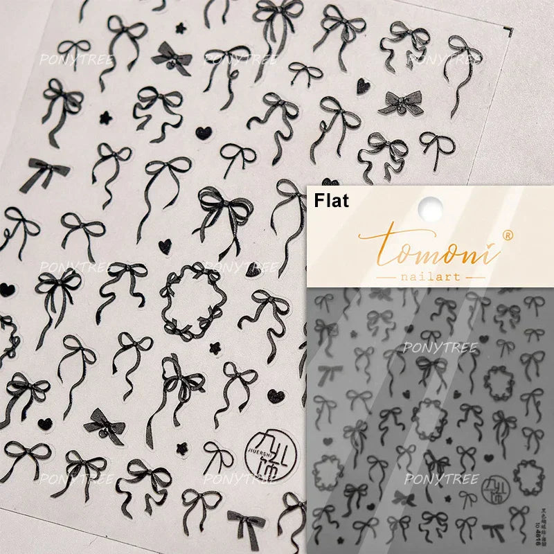 Bowknot 3D Nail Art Stickers