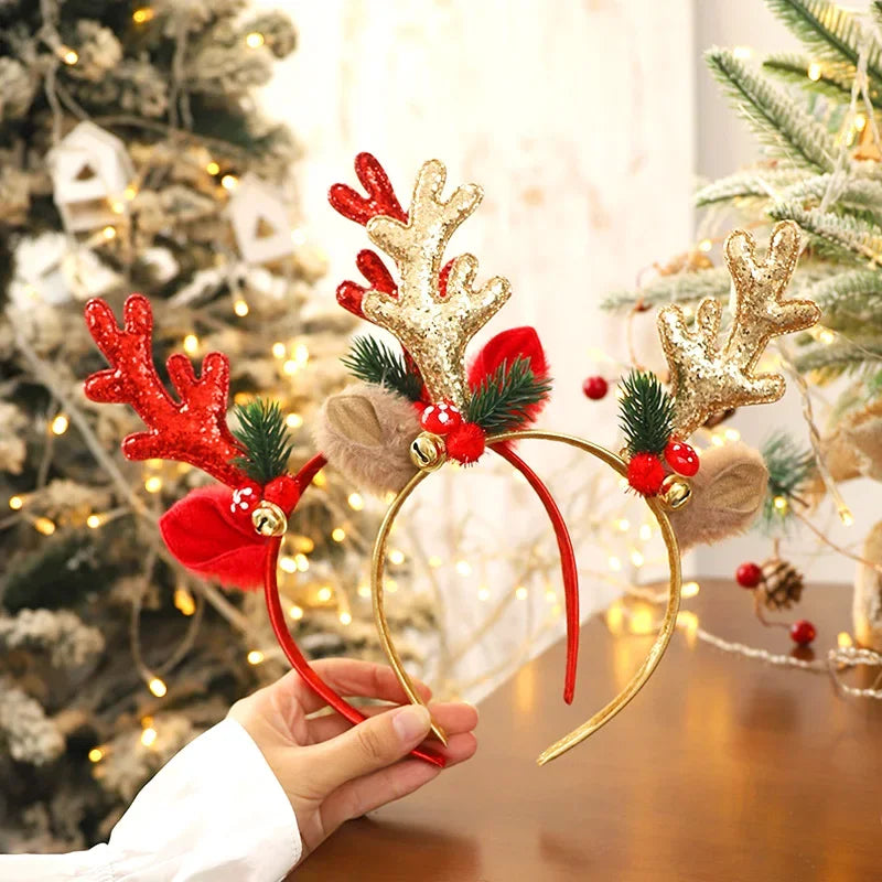 Glitter Reindeer Antler Christmas Headband