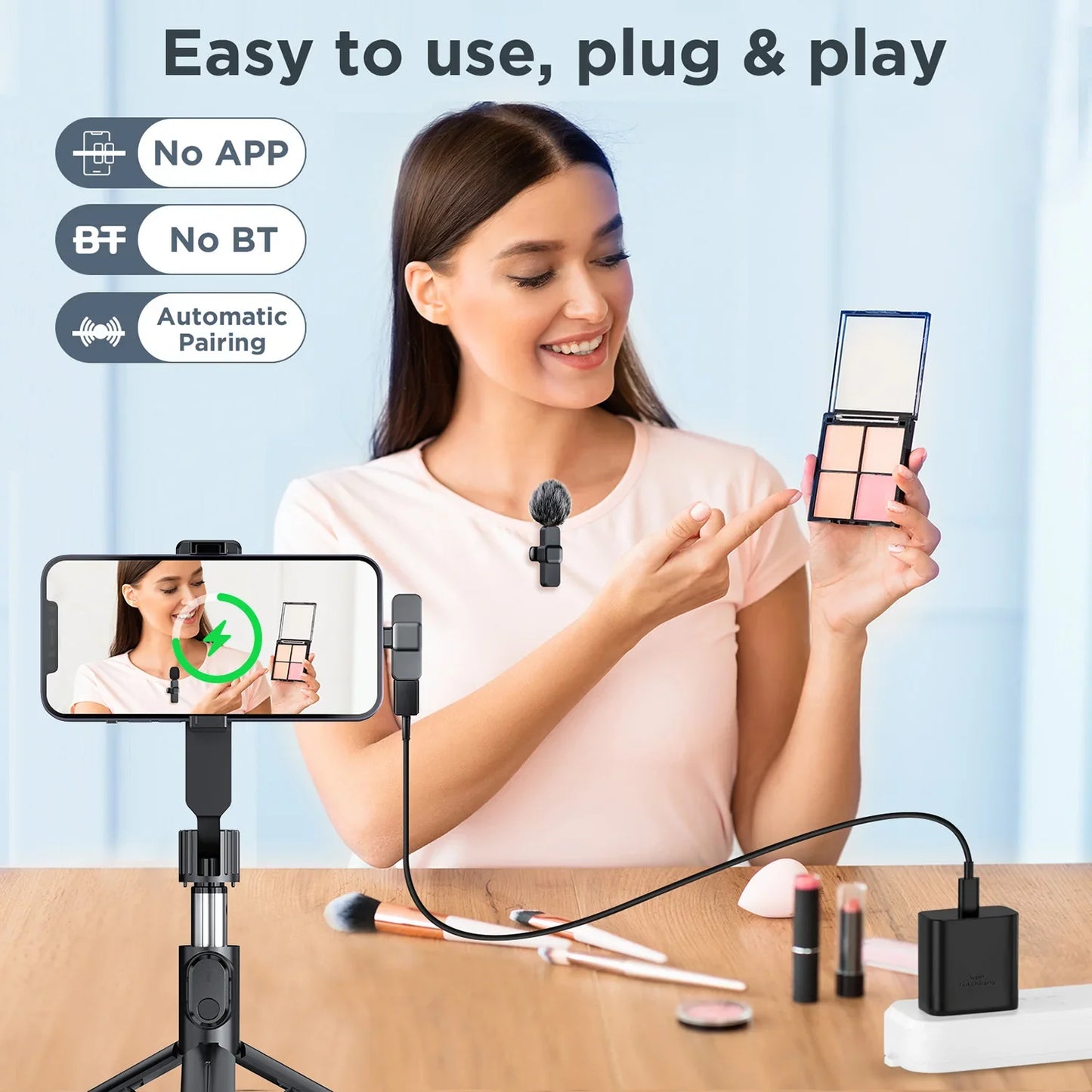 SNZIYAG K10 Wireless Lavalier Microphone