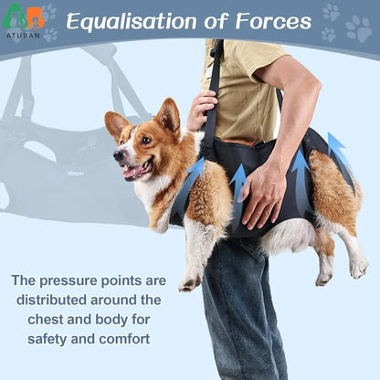 ATUBAN Adjustable Dog Lift Harness