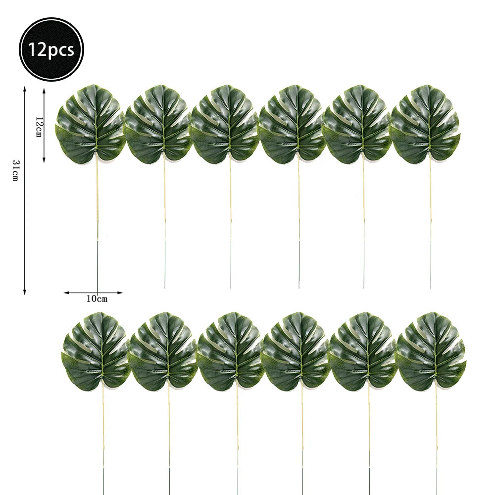Artificial Tropical Palm Monstera Leaves