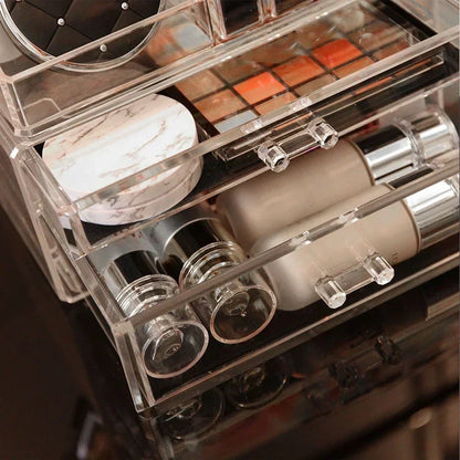 Acrylic Four-Drawer Makeup Organizer