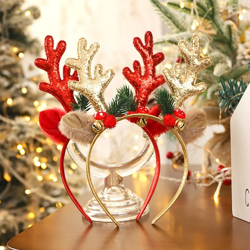Glitter Reindeer Antler Christmas Headband