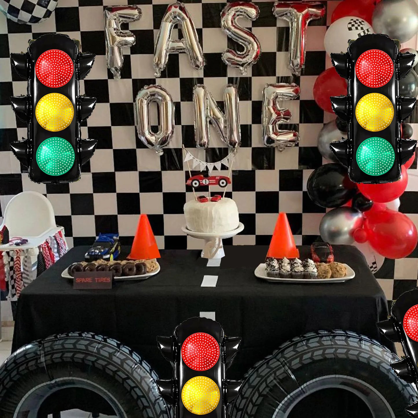 Race Car Party Foil Balloons