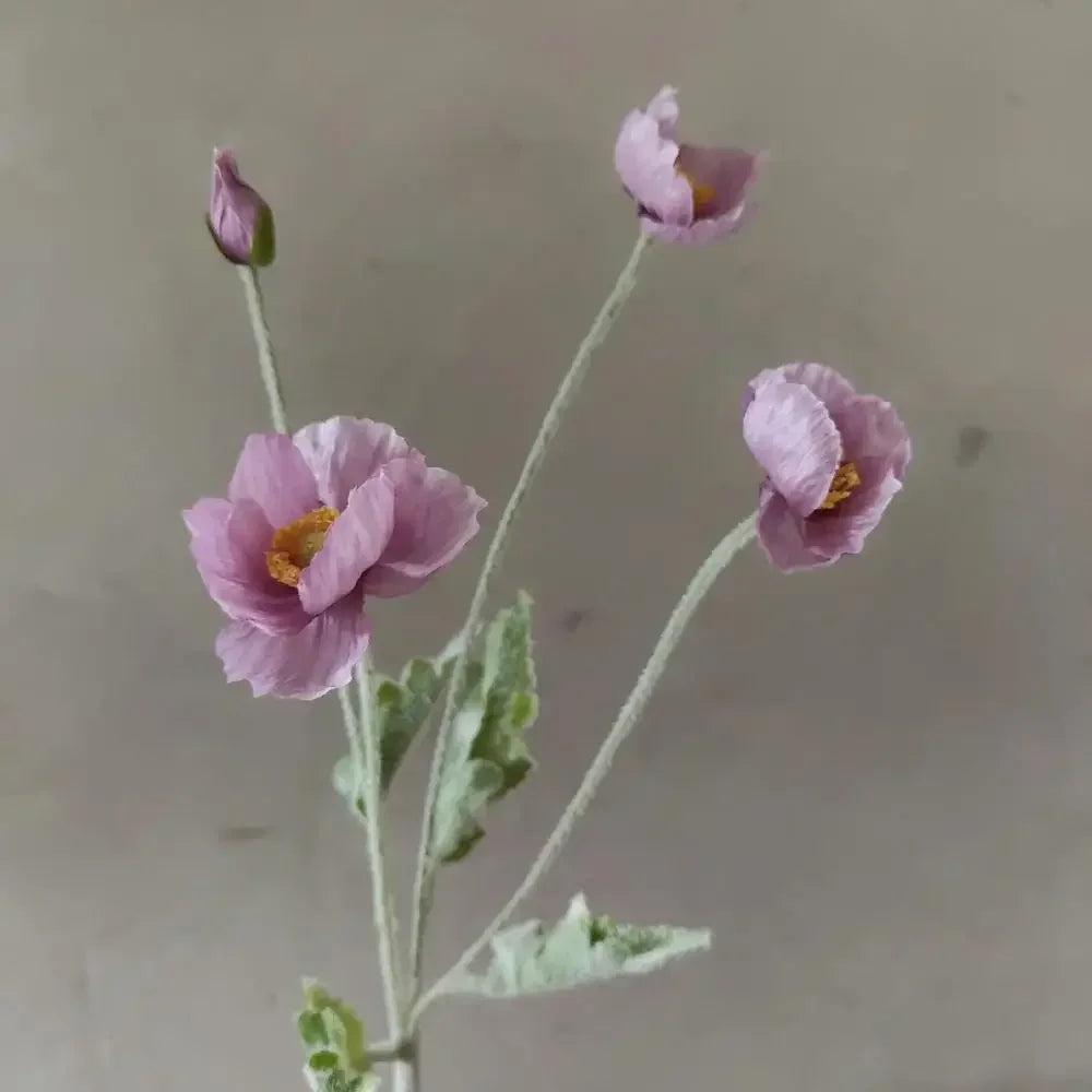 Silk Poppy Flower Stem