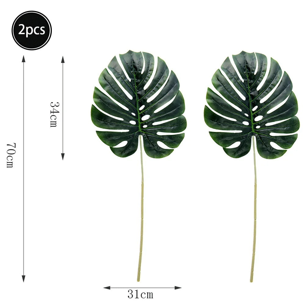 Artificial Tropical Palm Monstera Leaves